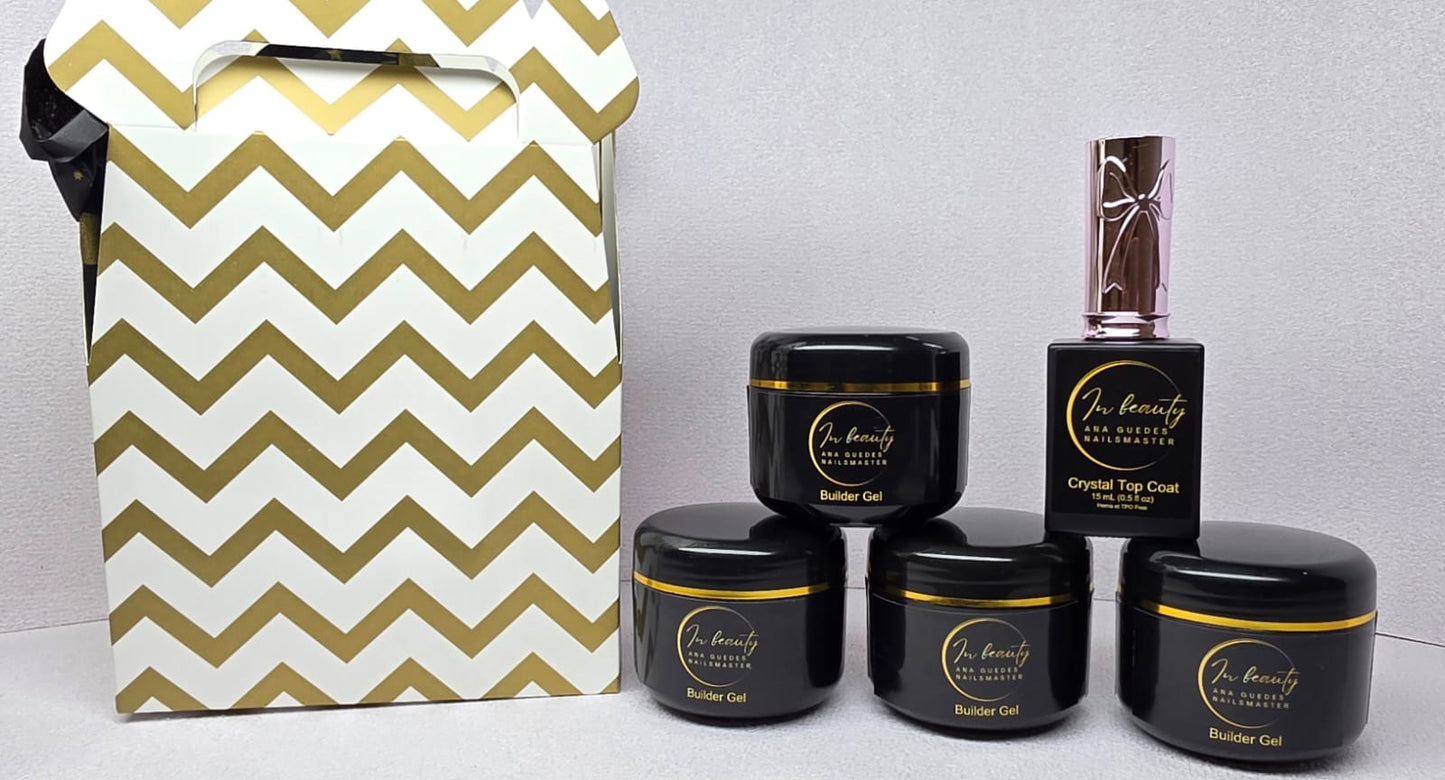 Kit InBeauty – 4 Hard Gel + Top Coat de Oferta