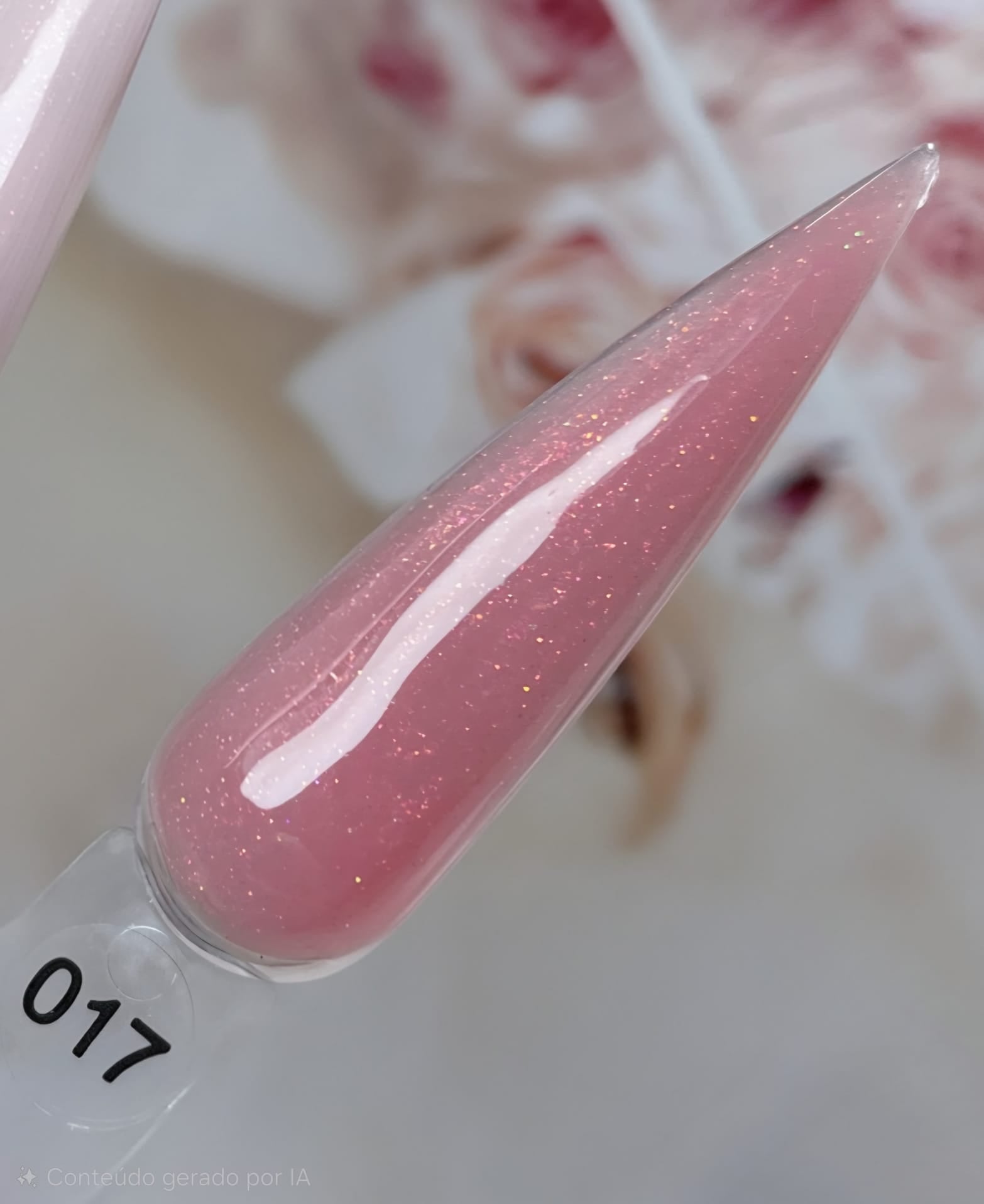 Builder Gel cover Pink Glitter 017